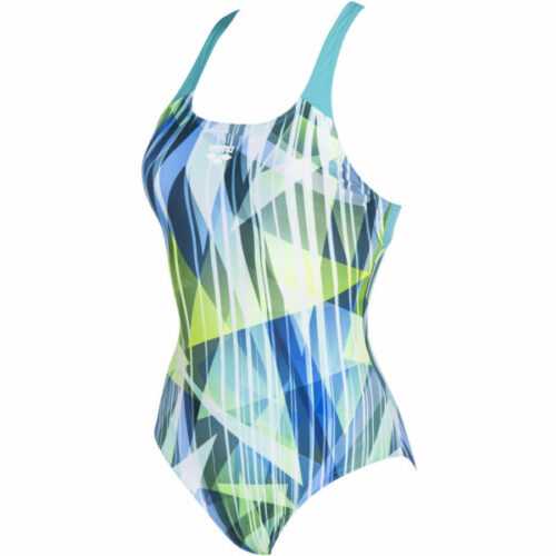 Arena SHADING PRISM SWIM PRO BACK ONE PIECE LB zelená 36 - Dámské jednodílné plavky Arena