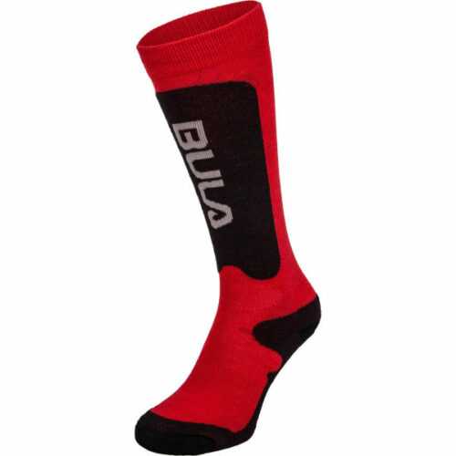 Bula BRANDS SKI SOCKS červená XXS - Dětské lyžařské ponožky Bula