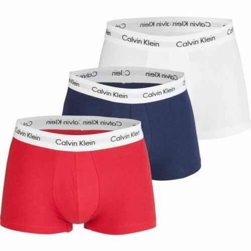 Calvin Klein 3 PACK LO RISE TRUNK bílá S - Pánské boxerky Calvin Klein