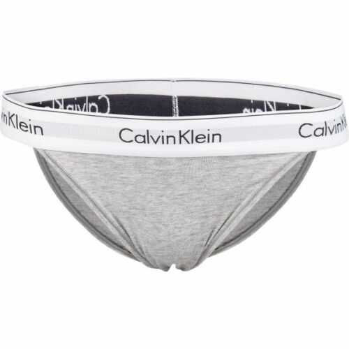 Calvin Klein HIGH LEG TANGA šedá L - Dámská tanga Calvin Klein