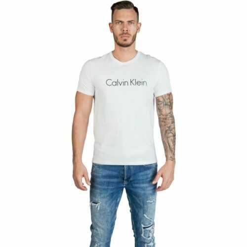 Calvin Klein S/S CREW NECK bílá M - Pánské tričko Calvin Klein