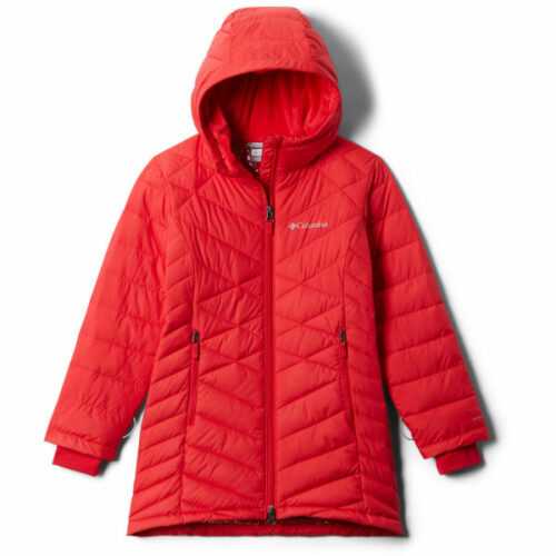 Columbia G HEAVENLY LONG JACKET červená XS - Dívčí bunda Columbia