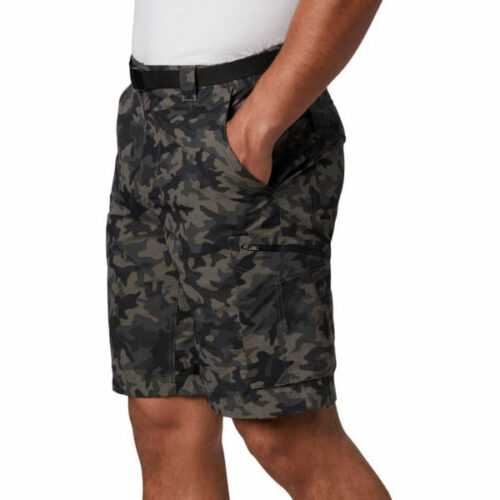 Columbia SILVER RIDGE PRINTED CARGO SHORT tmavě zelená 32 - Pánské cargo kraťasy Columbia