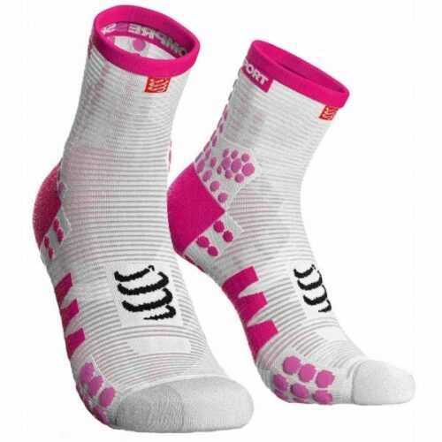 Compressport RACE V3.0 RUN HI světle růžová T3 - Běžecké ponožky Compressport