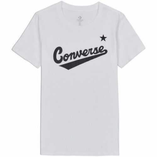 Converse CENTER FRONT LOGO TEE bílá S - Dámské tričko Converse