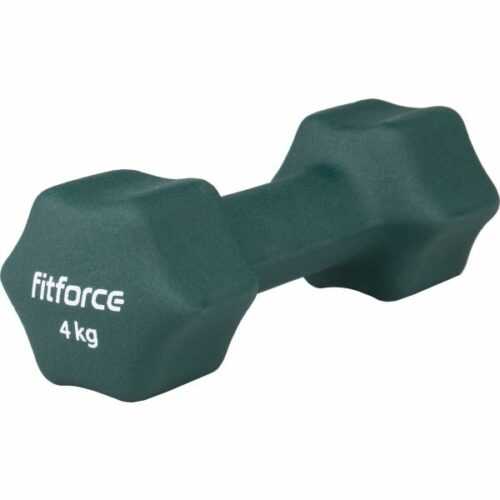 Fitforce NEOPRENOVÁ ČINKA 4KG tmavě zelená - Jednoruční činka Fitforce