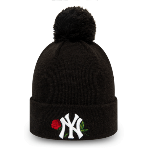 New Era MLB TWINE BOBBLE KNIT KIDS NEW YORK YANKEES černá YOUTH - Díčí zimní čepice New Era