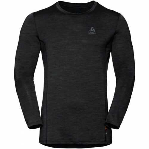 Odlo SUW MEN'S TOP CREW NECK L/S NATURAL+ LIGHT černá M - Pánské tričko Odlo