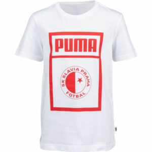 Puma SLAVIA PRAGUE GRAPHIC TEE JR bílá 140 - Juniorské triko Puma