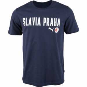 Puma Slavia Prague Graphic Tee DBLU M - Pánské triko Puma