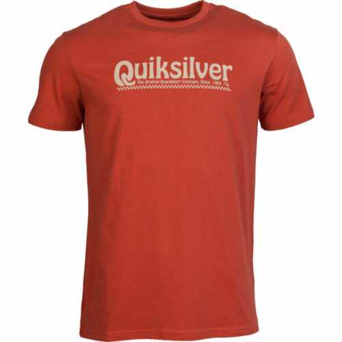 Quiksilver NEW SLANG SS červená S - Pánské tričko Quiksilver