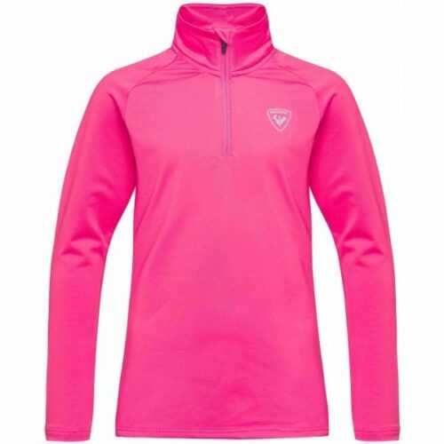 Rossignol GIRL 1/2 ZIP WARM STRETCH růžová 16 - Juniorský rolák Rossignol