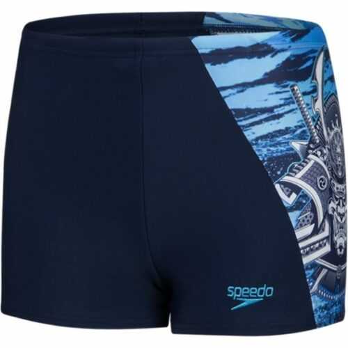 Speedo NEONSAMURAI DIGITAL AQUASHORT tmavě modrá 116 - Chlapecké plavky Speedo