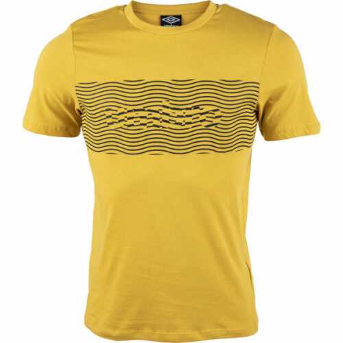 Umbro FW WARPED PANEL GRAPHIC TEE žlutá M - Pánské triko Umbro