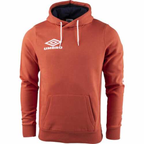 Umbro SLEEVE PRINT HOODIE oranžová S - Pánská mikina Umbro