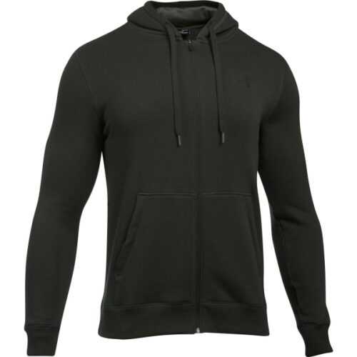 Under Armour RIVAL FITTED FULL ZIP tmavě zelená XXL - Pánská mikina Under Armour