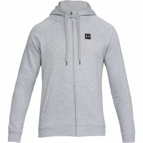 Under Armour RIVAL FLEECE FZ HOODIE šedá S - Pánská mikina Under Armour