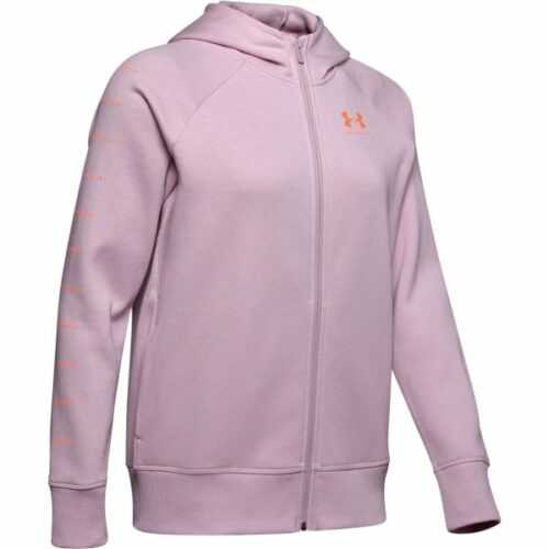 Under Armour RIVAL FLEECE SPORTSTYLE LC SLEEVE GRAPHI růžová M - Dámská mikina Under Armour