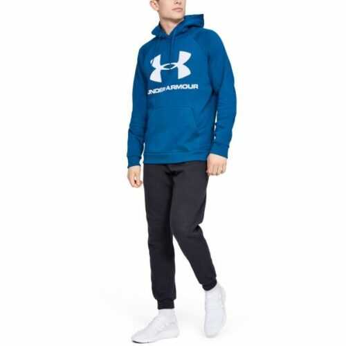 Under Armour RIVAL FLEECE SPORTSTYLE LOGO HOODIE modrá L - Pánská mikina Under Armour