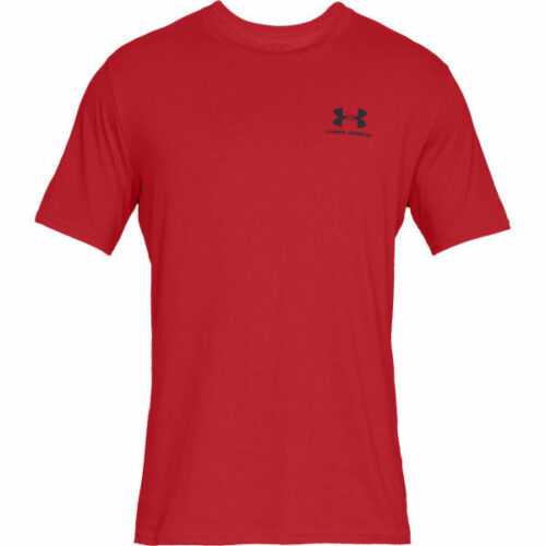 Under Armour SPORTSTYLE LEFT CHEST SS červená L - Pánské triko Under Armour