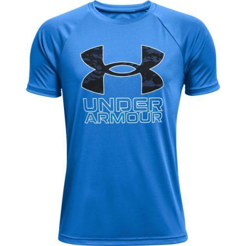 Under Armour TECH HYBRID PRT FILL S - Chlapecké triko Under Armour