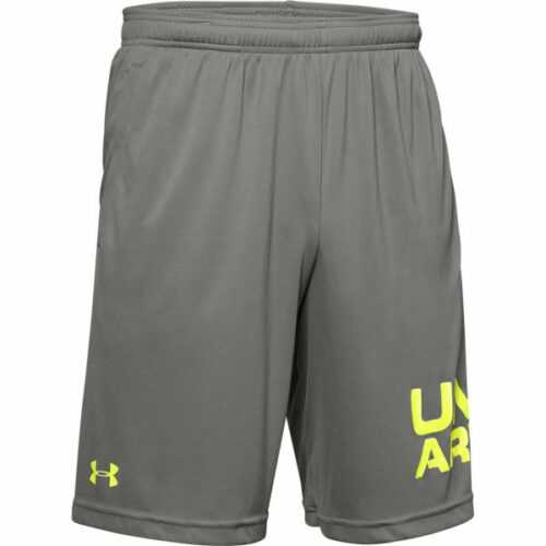 Under Armour TECH WORDMARK SHORTS šedá S - Pánské kraťasy Under Armour