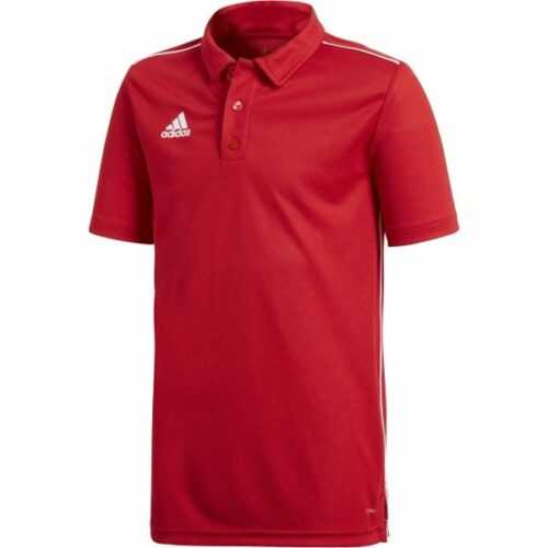 adidas CORE18 POLO Y červená 152 - Chlapecké polo tričko adidas