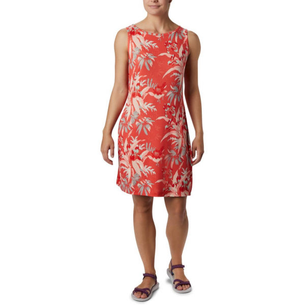 Columbia CHILL RIVER™ PRINTED DRESS červená XS - Dámské šaty s potiskem Columbia