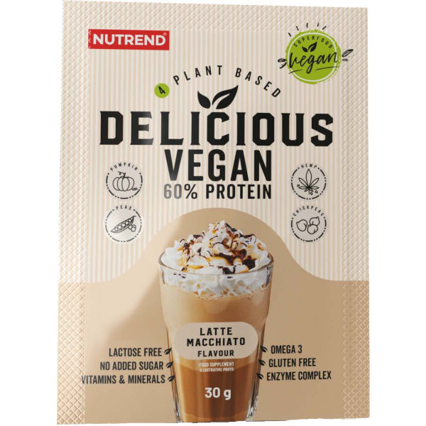 Nutrend DELICIOUS VEGAN PROTEIN LATTE MACCHIATO 5x30g - Protein Nutrend