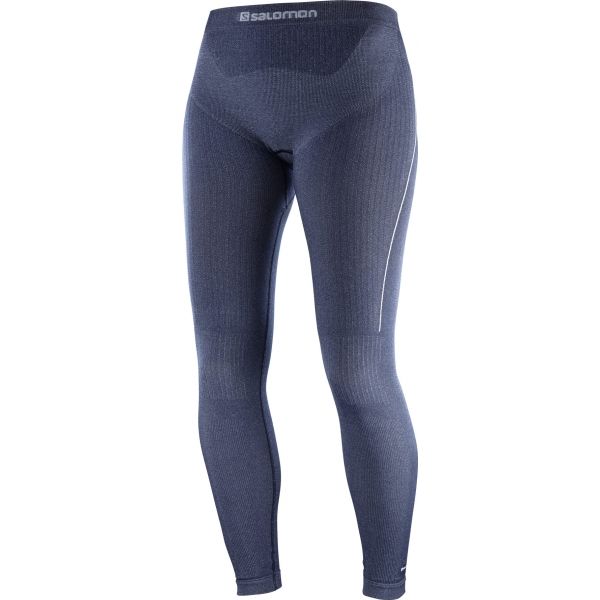 Salomon PRIMO WARM TIGHT SEAMLESS tmavě modrá S - Dámské legíny Salomon