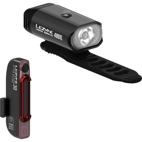 Lezyne MINI DRIVE 400 / STICK PAIR - Set světel Lezyne