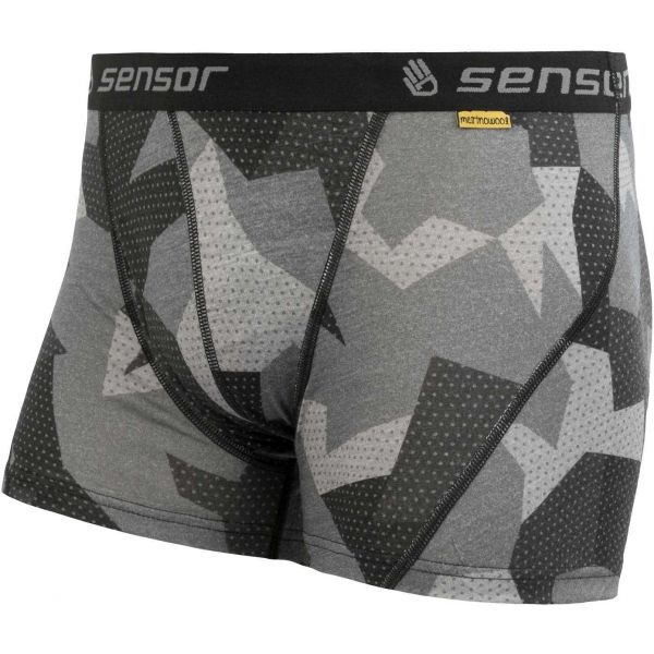 Sensor MERINO IMPRESS černá XXL - Pánské trenky Sensor