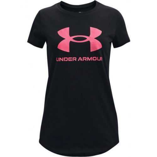 Under Armour LIVE SPORTSTYLE GRAPHIC SS L - Dívčí triko Under Armour