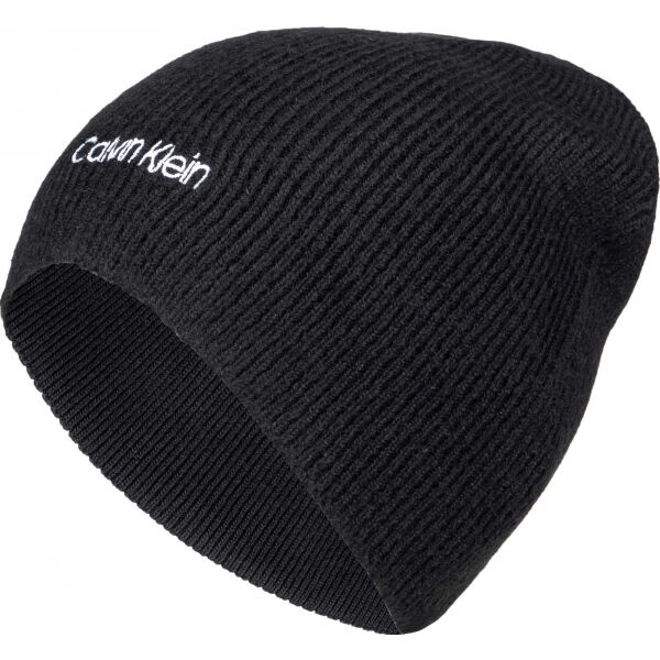 Calvin Klein BASIC WOOL NO FOLD BEANIE UNI - Pánská zimní čepice Calvin Klein