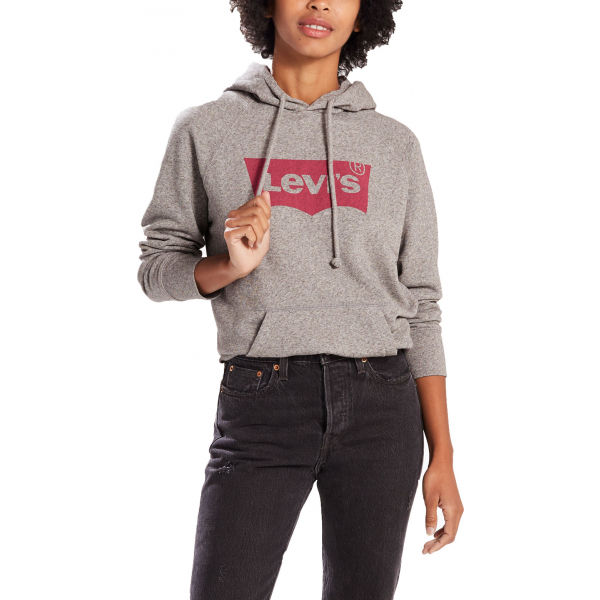 Levi's GRAPHIC SPORT HOODIE šedá M - Dámská mikina Levi's