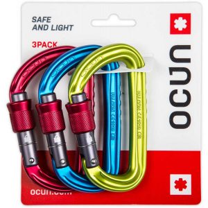 OCÚN FALCON SCREW 3-Pack MIX - Jistící karabina OCÚN