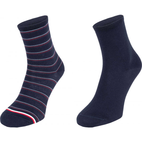 Tommy Hilfiger WOMEN SHORT SOCK 2P PREPPY 39 - 42 - Dámské ponožky Tommy Hilfiger