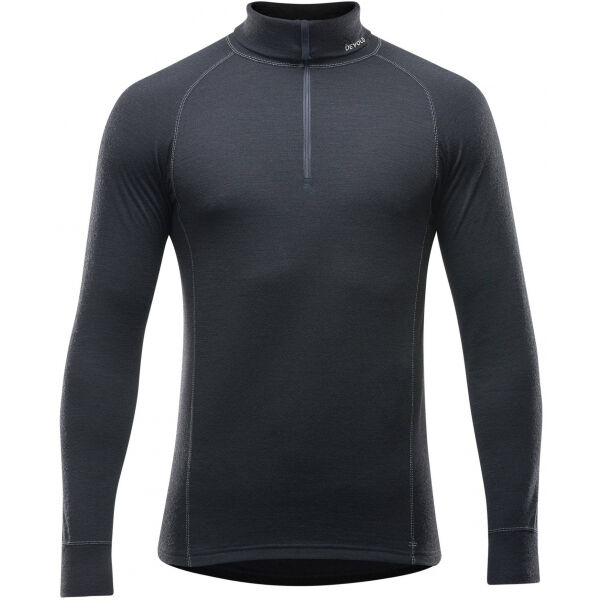 Devold DUO ACTIVE MAN ZIP NECK Černá 2XL - Vlněný rolák s dlouhým rukávem Devold