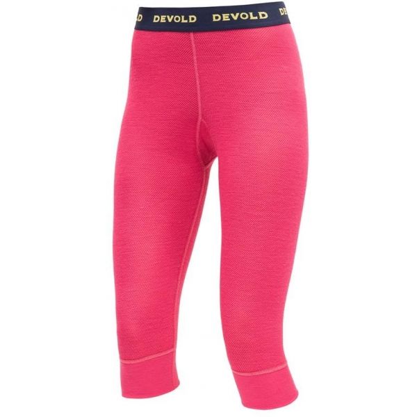 Devold WOOL MESH WOMAN 3/4 LONG JOHNS růžová M - Dámské 3/4 spodky Devold