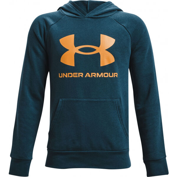 Under Armour RIVAL FLEECE HOODIE Modrá S - Chlapecká mikina Under Armour