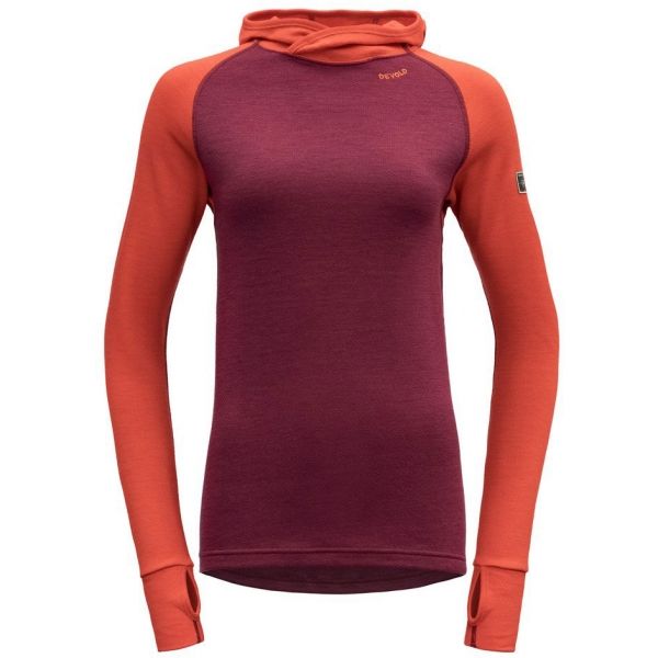 Devold EXPEDITION WOMAN HOODIE L - Dámské vlněné triko s kapucí Devold