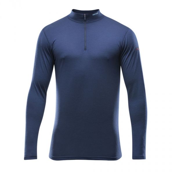 Devold BREEZE MAN HALF ZIP NECK modrá XL - Pánské funkční triko Devold