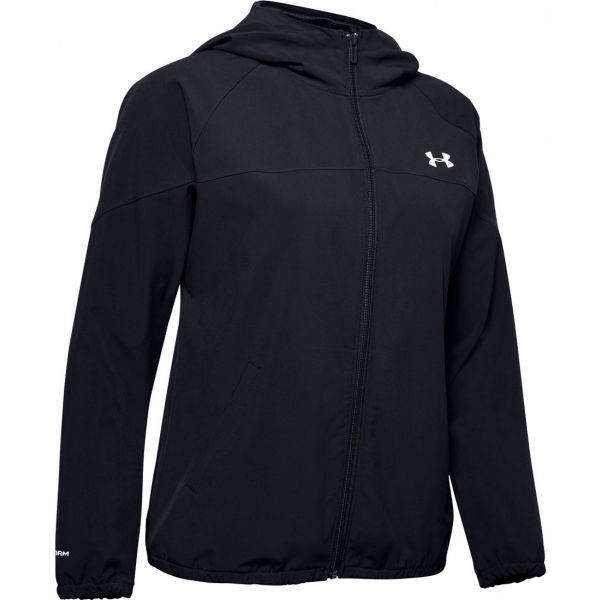 Under Armour WOVEN HOODIED JACKET černá XL - Dámská bunda Under Armour