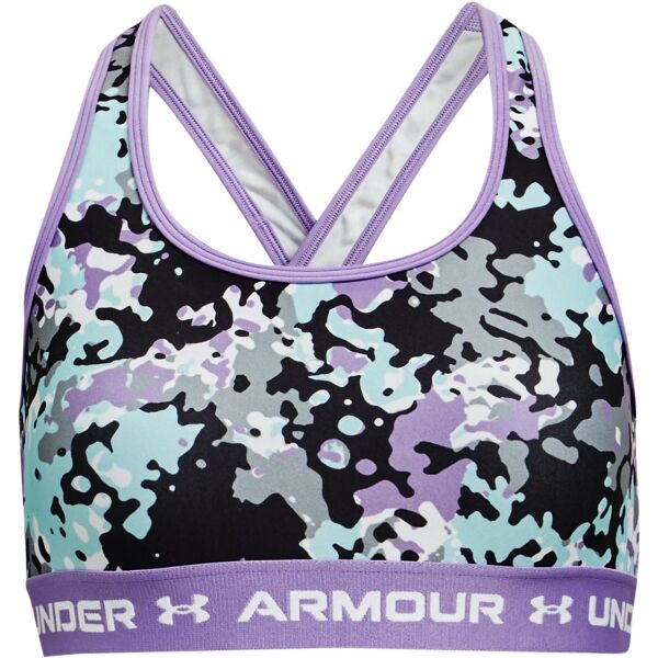 Under Armour CROSSBACK MID PRINTED Dívčí sportovní podprsenka