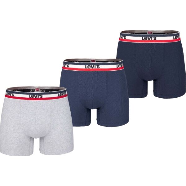 Levi's MEN BACK IN SESSION TRUNK 3P Pánské boxerky