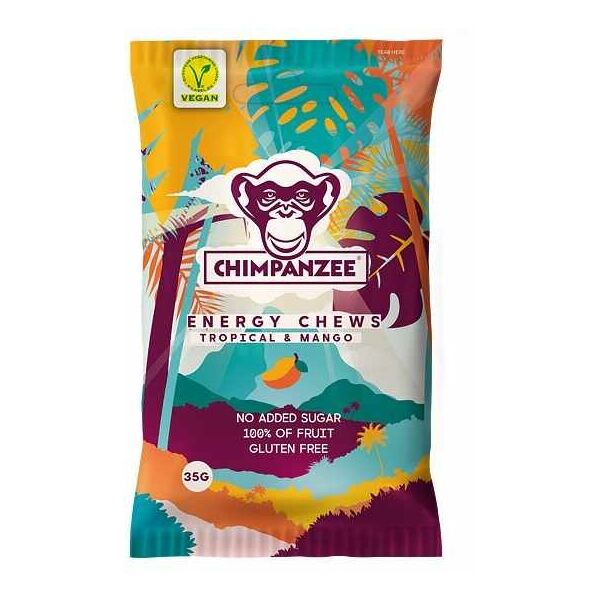 Chimpanzee ENERGY CHEWS 35 G TROPICKÉ MANGO Energetické bonbony