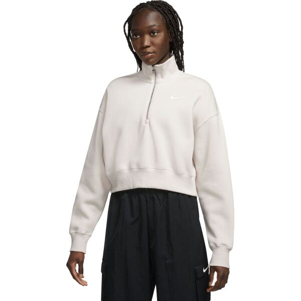 Nike NSW PHNX FLC QZ CROP Dámská mikina