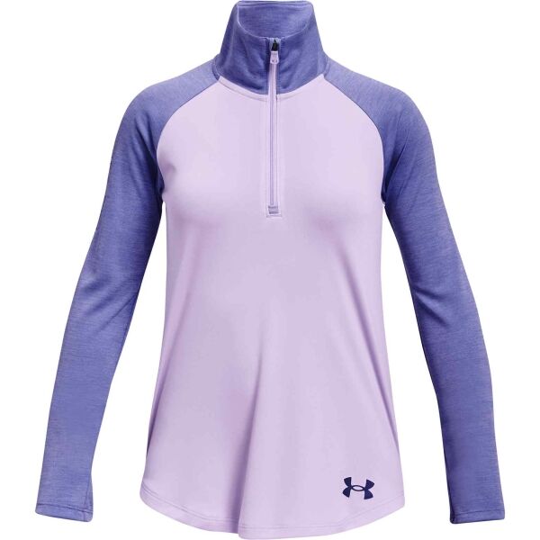 Under Armour TECH GRAPHIC 1/2 ZIP Dívčí tričko s dlouhým rukávem