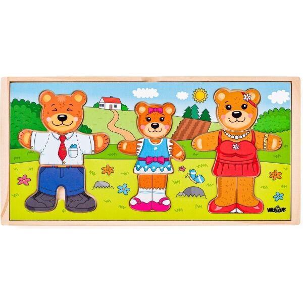 WOODY DRESS UP YOUR BEAR FAMILY Dřevěné puzzle