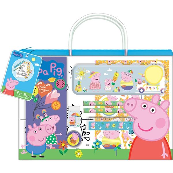 PRASÁTKO PEPPA FUN BAG Zábavná taštička s penálem